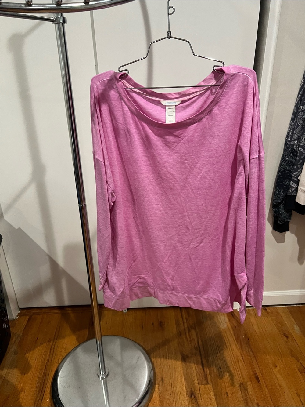 Jockey Light Pink Scoop Neck Long-Sleeve Pullover